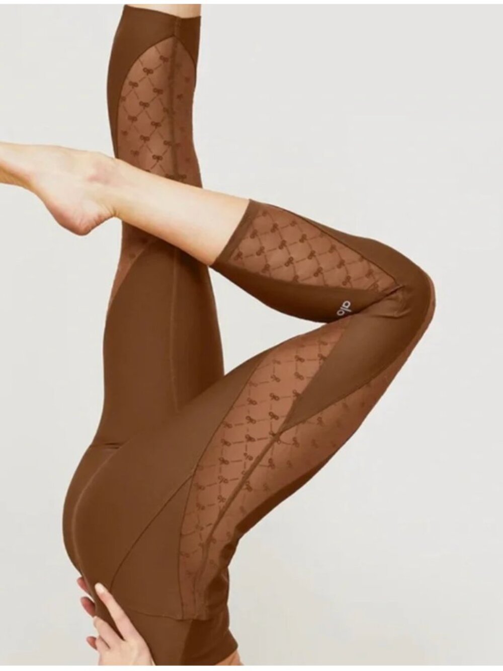 Alo Yoga Airlift Mesh High-Waist Celeste Capri Leggings Size Large